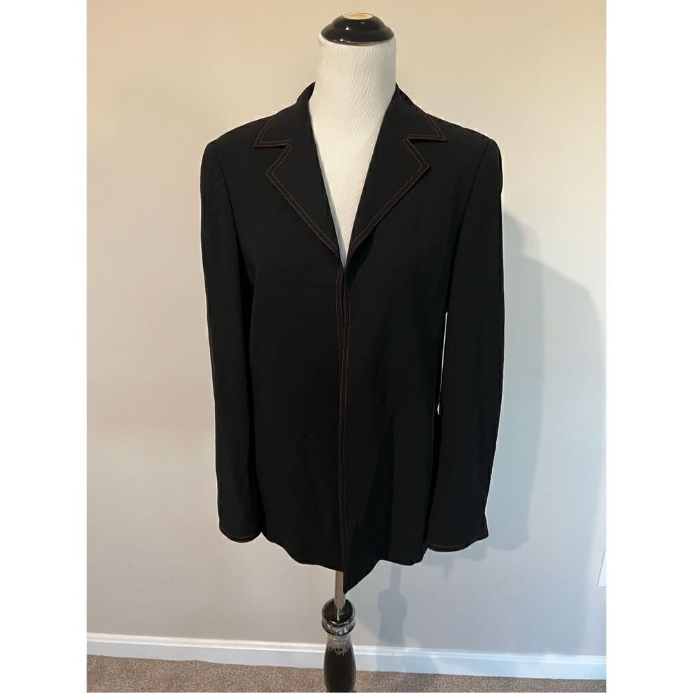 Escada women black jacket long sleeves size 38 May fit US 8-10